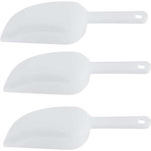 3pcs Plastic Clear Ice Tray Shovel Measuring Scoops Small Grains Shovel for Party Dessert Buffet Weddings Rice Beans Sugar Flour Candy Dessert Scoops