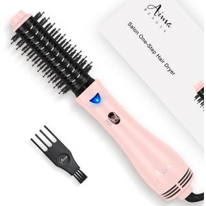 Hair Dryer Brush Blow Dryer Brush in one, Aima Beauty 1.25" Round Brush Blow Dryer Ionic Hot Air Brush Styler Volumizer with Ceramic Coating & Tufted Bristles for Smooth and Shiny Blowout, Pink (1.26"/ 32mm Round Barrel)