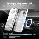 Magnetic for iPhone 16 Pro Max Case, Compatible with MagSafe, [Full Camera Protection][Screen Protector] Silicone Shockproof Protective Phone Case for iPhone 16 Pro Max 6.9", White