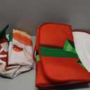 JOYIN 4 Pcs Christmas Bathroom Set with Shower Curtain, Bath Mat, Toilet Lid Cover, U Shape Rug & Hooks, Xmas Bathroom Decor Santa Claus Theme for Holiday Use Party Favors Indoor