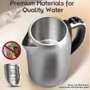 Electric Kettle Temperature Control 1.7L, Stainless Steel Interior (No Plastic Contact), 1500W Electric Tea Kettle, Hot Water Boiler Heater, LED Display&Touch Control,Auto-Shutoff/Boil-Dry Protection