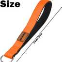 Strong Short Dog Leash Heavy Duty, Padded Handle for Traffic Control, Reflective Leash for Medium and Large Dogs Walking Training,Suitable for DIY (Orang)