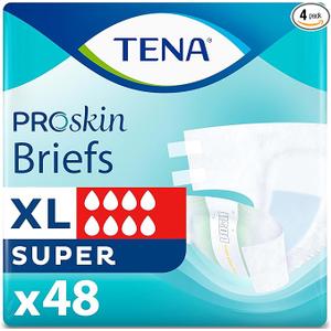 TENA ProSkin Unisex Adult Diapers with Tabs, Maximum Absorbency, X-Large, 48 ct