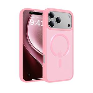Magnetic for iPhone 17 Pro Case, [Anti-Slip] [Military-Grade Drop Protection] [Camera Protection] Skin-Friendly Slim Matte Shockproof Protective for iPhone 17 Pro Phone Case, Pink