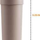 26oz Ceramic Coated Water Bottle, 3-Way Drinking (Straw/Sip/Wide Mouth), 6H Hot & Cold Insulated Water Bottle Leakproof Travel Cup with Handle - Cofffee Brown