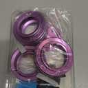 for Ford F150 Accessories 2021-2025 2026 & Super Duty F250 F350 F450 2023-2026, 9pcs Aluminum Alloy Knob Cover Trim Set - Push Start, A/C, Volume, Headlight, Trailer & Drive Mode (Purple)