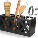 Ayiaren Wooden Silverware Holder Flatware Utensil Caddy Cutlery Holder for Party Wood Silverware Organizer Caddy Storage for Kitchen Countertop Table Knife Fork Spoon Organizer Small Utensil Holders
