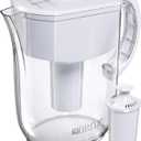 Brita Large Water Filter Pitcher for Tap and Drinking Water, Includes 1 Standard Filter, BPA-Free, Lasts Two Months, 10-Cup Capacity, Bright White