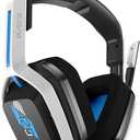 ASTRO Gaming A20 Wireless Headset Gen 2 for PlayStation 5/4, PC & Mac - White/Blue, Wireless Gaming Headset with Microphone