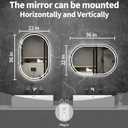 Oval LED Bathroom Mirror, 22"x 36" Frameless Lighted Mirror
