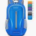 ZOMAKE Ultra Lightweight Packable Backpack 25L, Foldable Hiking Backpacks Water Resistant Small Folding Daypack for Travel(Dark Blue-NEW)