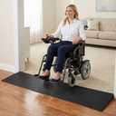 Threshold Ramp 1.2" Rise, 35.4" Wide Non-Slip Rubber Door Entry Ramp Doorways Driveways Bathroom Raised Landings for Wheelchairs, Scooters, Walkers and Power Chairs