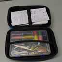 Heavy Duty Handheld Sewing Machine with 110 PCS Sewing Kit & Blue Leather Case, Mini Portable Hand Held Sewing Machine for Adults and Beginners, for Mending Clothes, DIY Projects, at Home or on the Go (Black)