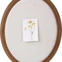 SOFE Oval Framed Linen Bulletin Board, Unique Fabric Pin Boards for Walls, 21 x 17 Inches Hanging Vision Board, Message Display Notice Memory Board for Office Home and School with Pins (Smaller Oval/Brown)