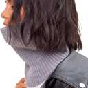 Winter Neck Warmer Scarf Neck Gaiter for Men Women, Windproof Neck Warmer Ski, Tube Circle Neck Scarves (Gray)