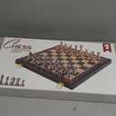 Luxury Metal Chess Set with 15 Inch Wooden Chess Board | Weighted Metal Chess Pieces | 2 Extra Queens | Professional & Tournament Style Chess Set for Adults | Elegant Game Room & Office Decor