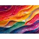 Puzzles for Adults 500 Pieces, Colorful Wall Art Jigsaw Puzzles -ChromaFlow Whispers, Impossible Puzzle for Rainbow Wall Decor