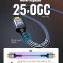 Highwings 8K@60 HDMI Cable 10FT/3M, 48Gbps 2.1 High Speed HDMI Braided Nylon 4K120 144Hz RTX 3090 eARC HDR10 4:4:4 HDCP 2.2&2.3 Compatible for PS5, PS4, UHD TV and PC