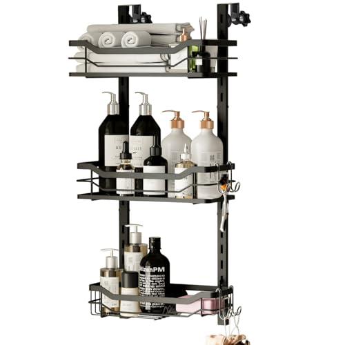 Amazon.com: TAILI Hanging Shower Caddy Over The Door Adjustable Hanging Organizer Rack with Hooks, Sturdy Rust Proof Shower Organizer Shelf Basket Storage Rack, No Drilling : Home & Kitchen