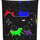 Game Joystick Round Laundry Hamper Gaming Storage Basket Toys Clothes Organizer Bin For Home Bathroom Bedroom Dorm Nursery, 38l