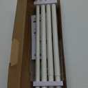TONIAL Curtain Rod 32 to 58 Inch, Telescoping Splicing 3/4 Drapery Rods for Windows Decorative Single Rod with Small Cap End, Warm White