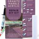Granite, Marble and Acrylic Repair Kit (Clear/Transparent) - Fix Your Defects Like a Pro I Suitable for Most Repairs I Fix Broken Chips in Minutes