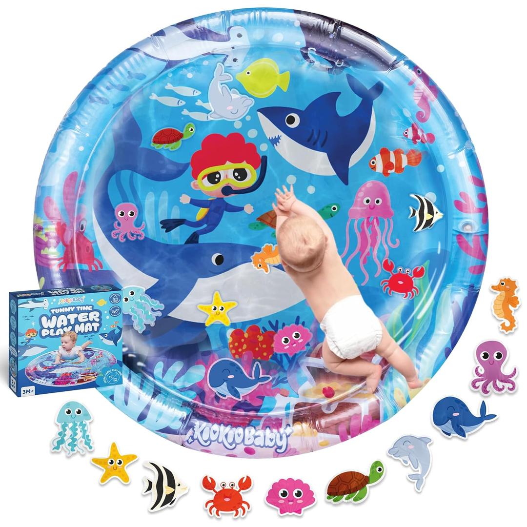 Tummy Time Water Mat for Babies - Xtra Large Sensory Baby Water Mat for Tummy Time & Motor Development - Leak-Proof Water Pad, Durable Infant Water Play Mats for Baby Boys & Girls 3 Months+