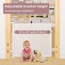 Momcozy Retractable Mesh Baby Gate or Dog Gate
33" Tall,Extends up to 55" Wide, Child Safety Gate for Doorways, Stairs, Hallways, Indoor/Outdoor, White