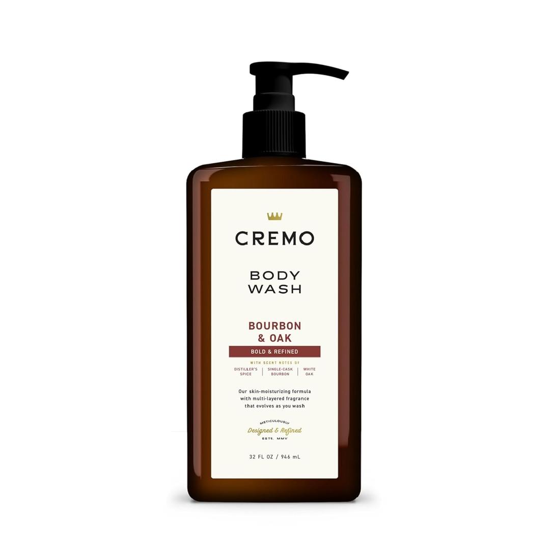 Cremo Rich-Lathering Bourbon & Oak Body Wash for Men, 32 Fl Oz