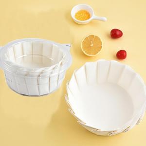 50pcs 8 Inch Disposable Parchment Paper Basques Cake Paper Cake Pan Liner Oilproof Wrap Paper for Cheesecake, Basques, Cupcake, Oven, Air Fryer (White)