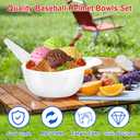 MEEZY 50 Set Baseball Helmet Ice Cream Bowls with 25 Mini Dessert Cups and 25 Spoons, 8oz Reusable Baseball Cap Snack Dessert Cup Bowls Baseball Party Favors for Kids Sports Birthday Party Supplies