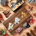 Pinkunn 36 Pieces Christmas Ornaments Grand Piano Black Decoration Musical Music Instrument Ornament Brown Upright Piano Hanging Decorations for Christmas Tree (Watercolor Style)