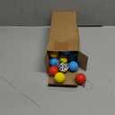 Syhood 26 Pcs 1.2'' Mini Cartoon Story Christmas Ball Ornaments Christmas Plastic Shatterproof Glitter Ball Red Yellow Blue Hanging Decorations for Xmas Tree Wreath Garland Home Indoor Party Decor