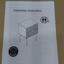 Masupu Night Stand,Mid-Century Modern Bedside Table with 2 Storage Drawer,Small Gold Frame Side End Table for Bedroom,Living Room, Natural