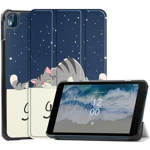SZLONKOU Tablet Cover for Nokia T10 8" (2022 Release), Utra Thin Slim Folio Stand Lightweight PU Leather Case for Nokia T10 2022 (Model: TA-1472) 8 inch (Good Night)