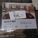 Great Bay Home Lodge Bedspread King Size Quilt with 2 Shams. Cabin 3-Piece Reversible All Season Quilt Set. Rustic Quilt Coverlet Bed Set. Stonehurst Collection. (Red/Black) (King / California King)