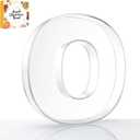 10" Acrylic Charcuterie Letters Fillable Tray, Reusable Alphabet Number Shaped Serving Plates for Charcuterie Board, Display Fruit, Candy, Cake, Party Decor, Birthday, Anniversary O