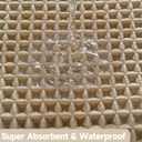 TYUU Waffle Bath Mat, Boho Bathroom Rugs Non Slip Washable Super Absorbent Quick Dry Farmhouse Bathroom Decor, 48"x24" / 4'x2' Khaki