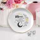 Tiny Detalles Jewelry Dish Mother’s Day Gifts – Birthday Gifts for Mom Grandma, Ceramic Trinket Dish for Decor, Thank You Mother in Law Gift, Elegant Tray for Rings Earrings Keys