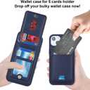 for iPhone 15 Plus Wallet Case magsafe Compatible with Card Holder for Women Men 2 in 1 Detachable Magnetic Shockproof Phone case Stand Leather Credit Card Slots-Blue