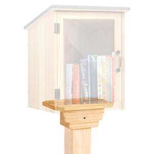 Little Library Mount, 11x8x4 inches Little Library Box Bracket Holder with Pre-Drilled Holes & Grooved Top & Screws, Fits 4x4 Post, Easy Installation for Neighborhood School Community Book Sharing Box