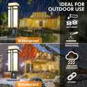Outdoor Post Light Fixture - Aluminum Lamp Posts Outdoor Lighting, Outdoor Lightpost Lantern with 3-Inch Pier Mount Base Outside Pole Lighting for Porch Garnden (17.3''H, 1 pc)