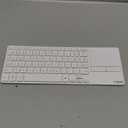 Rapoo Portable Wireless Keyboard with Touchpad, Multi-Device HTPC Keyboard for PC-Connected TV/Tablet/Steam Deck/Gaming Console/Raspberry Pi/Mini PC - Support Touch Gestures for Windows & Mac (White)