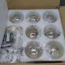 KCO Lighting 7-Lights Mid Century Modern Flush Mount Ceiling Light Overhead Amber Glass Globe Sputnik Chandelier Ceiling Light Fixture Brass Gold Bedroom Living Room Ceiling Lighting