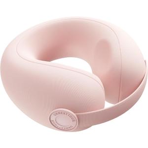 Car Pillow for Big Kids Travel Neck Pillows, Memory Foam Neck Support Travelling Pillow with Washable Cotton Pillowcases and Storage Bag, for Airplane, Train, Flight and Home Use Pink (6-12Y/O)