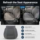 FZJDSD Gray Cloth Driver Side Bottom Replacement Seat Cover & Seat Foam Cushion Compatible with Ford F250 F350 F450 F550 2017 2018 2019 2020 2021 Compatible with F150 2015 2016 2017 2018 2019 2020