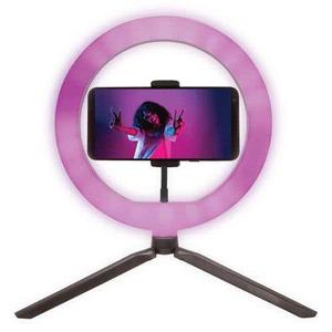 Selfie Stick Content Creator Pro with Phone Holder and Tripod Stand with 8" RGB Ring Light (ETSELFCCPC)