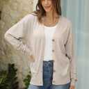 Arach&Cloz Womens Wool Blend Lightweight Spring Business Casual Cardigan Sweaters (XL)