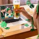 Bucherry 8 Pack St Patricks Day Fabric Tall Standing Shamrocks Block Set Hearts Table Centerpiece Wood Sign St Patricks Day Standing Blocks Tiered Tray Decoration for Farmhouse Home Office