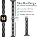 STIROLL Thin Replacement Band Compatible for Apple Watch 38mm 40mm 41mm 42mm(Series 11 10), Stainless Steel Metal Wristband Women Men for iWatch Ultra SE Series 9 8 7 6 5 4 3 2 1, Black